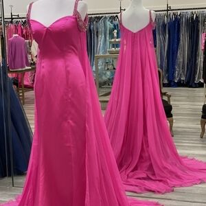 Sherri Hill Hot Pink Prom Dress